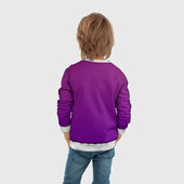 Свитшот с принтом Sunny Starshine для ребенка, вид на модели сзади №3. Цвет основы: белый