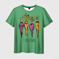 I love vegans – Мужская футболка 3D с принтом купить со скидкой в -23%