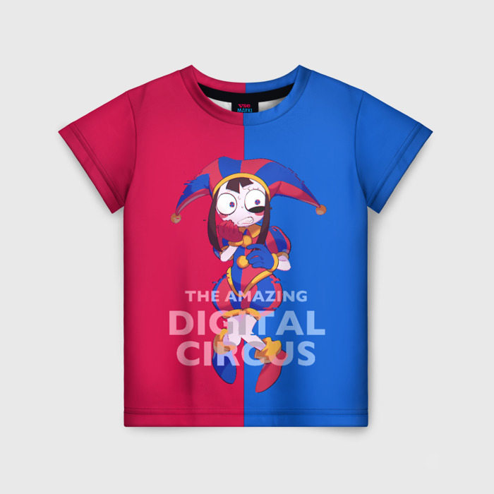 Детская футболка с принтом Помни в ужасе The amazing digital circus, вид спереди №1