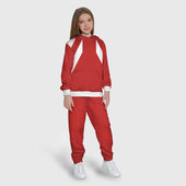 Костюм с принтом Спорт костюм Марата для ребенка, вид на модели спереди №3. Цвет основы: белый