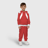 Костюм с принтом Спорт костюм Марата для ребенка, вид на модели спереди №2. Цвет основы: белый