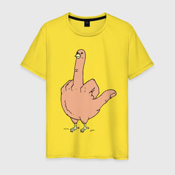 Ручной нецензурный голубь  – Мужская футболка хлопок с принтом купить со скидкой в -20%