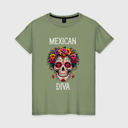 Мексиканская дива – Женская футболка хлопок с принтом купить со скидкой в -20%
