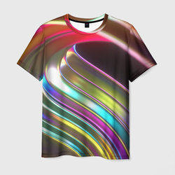 Неоновый крученный металл разноцветный – Мужская футболка 3D с принтом купить со скидкой в -26%