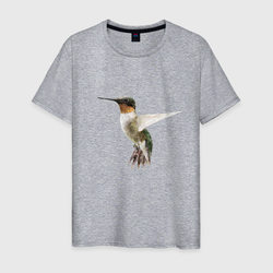 Рубиновогорлый колибри – Мужская футболка хлопок с принтом купить со скидкой в -20%
