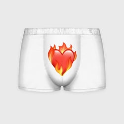 Сердце в огне эмодзи  – Мужские трусы 3D с принтом купить