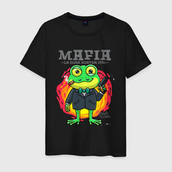 Лягушонок мафиози – Мужская футболка хлопок с принтом купить со скидкой в -20%