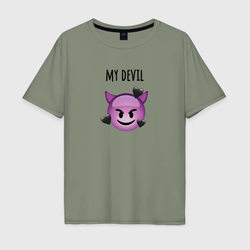Мой демон эмодзи – Мужская футболка хлопок Oversize с принтом купить со скидкой в -16%