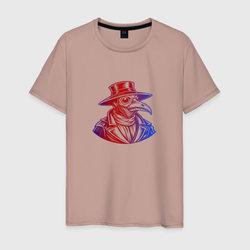 Векторный чумной доктор  – Мужская футболка хлопок с принтом купить со скидкой в -20%