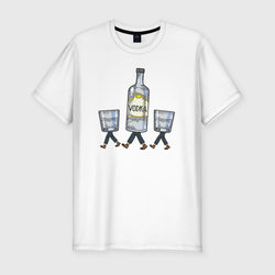 Vodka – Мужская футболка хлопок Slim с принтом купить