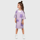 Платье с принтом Костюм Рагаты удивительный цифровой цирк для ребенка, вид на модели спереди №2. Цвет основы: белый