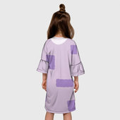 Платье с принтом Костюм Рагаты удивительный цифровой цирк для ребенка, вид на модели сзади №2. Цвет основы: белый