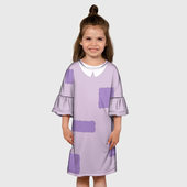 Платье с принтом Костюм Рагаты удивительный цифровой цирк для ребенка, вид на модели спереди №3. Цвет основы: белый