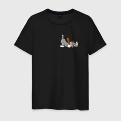 Tom catches Jerry – Мужская футболка хлопок с принтом купить со скидкой в -20%
