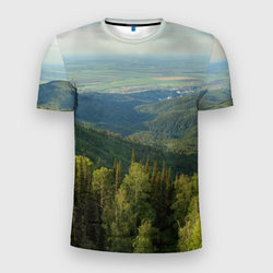 Природный пейзаж – Мужская футболка 3D Slim с принтом купить со скидкой в -11%