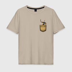 Железяка в кармане – Мужская футболка хлопок Oversize с принтом купить со скидкой в -16%