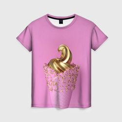 золотое мороженное – Женская футболка 3D с принтом купить со скидкой в -23%