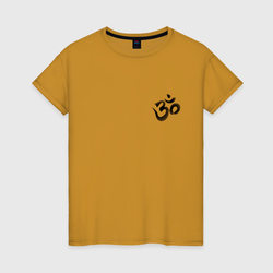 ОМ на санскрите – Женская футболка хлопок с принтом купить со скидкой в -20%