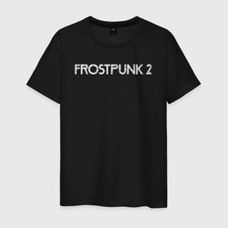 Frostpunk 2 logo – Мужская футболка хлопок с принтом купить со скидкой в -20%