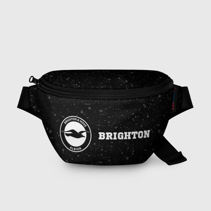 Поясная сумка с принтом Brighton sport на темном фоне по-горизонтали, вид спереди №1