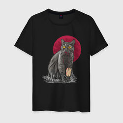 Кот программист и мышка – Мужская футболка хлопок с принтом купить со скидкой в -20%