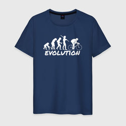 Эволюция велосипедиста – Мужская футболка хлопок с принтом купить со скидкой в -20%