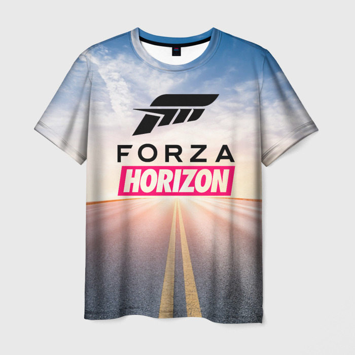 Мужская футболка с принтом Forza Horizon 5 Форза Хорайзен, вид спереди №1