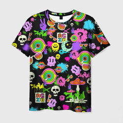 Acid Pop-art emoji – Мужская футболка 3D с принтом купить со скидкой в -26%