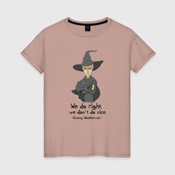Granny Weatherwax – Женская футболка хлопок с принтом купить со скидкой в -20%