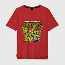 Turtles 90` – Мужская футболка хлопок Oversize с принтом купить со скидкой в -16%