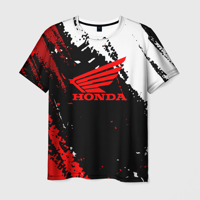 Мужская футболка с принтом Honda Logo Auto, вид спереди №1