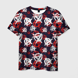 Анархия текстура – Мужская футболка 3D с принтом купить со скидкой в -26%