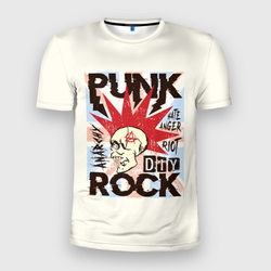 Punk Rock Панк – Мужская футболка 3D Slim с принтом купить со скидкой в -9%
