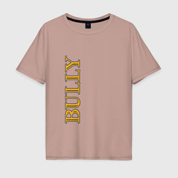 Bully лого по вертикали – Мужская футболка хлопок Oversize с принтом купить со скидкой в -16%
